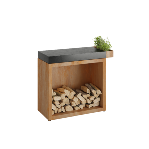 OFYR Butcher Block Storage 90 Corten Dark Grey Ceramic