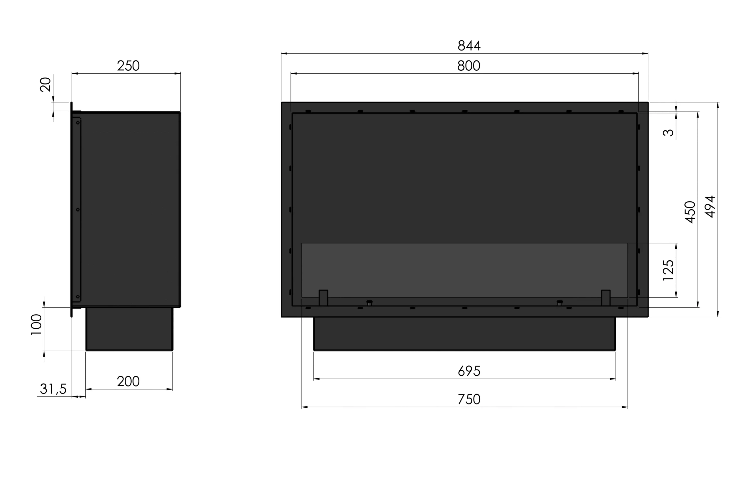 InFire Slim Inside Black 800 - Slika 7